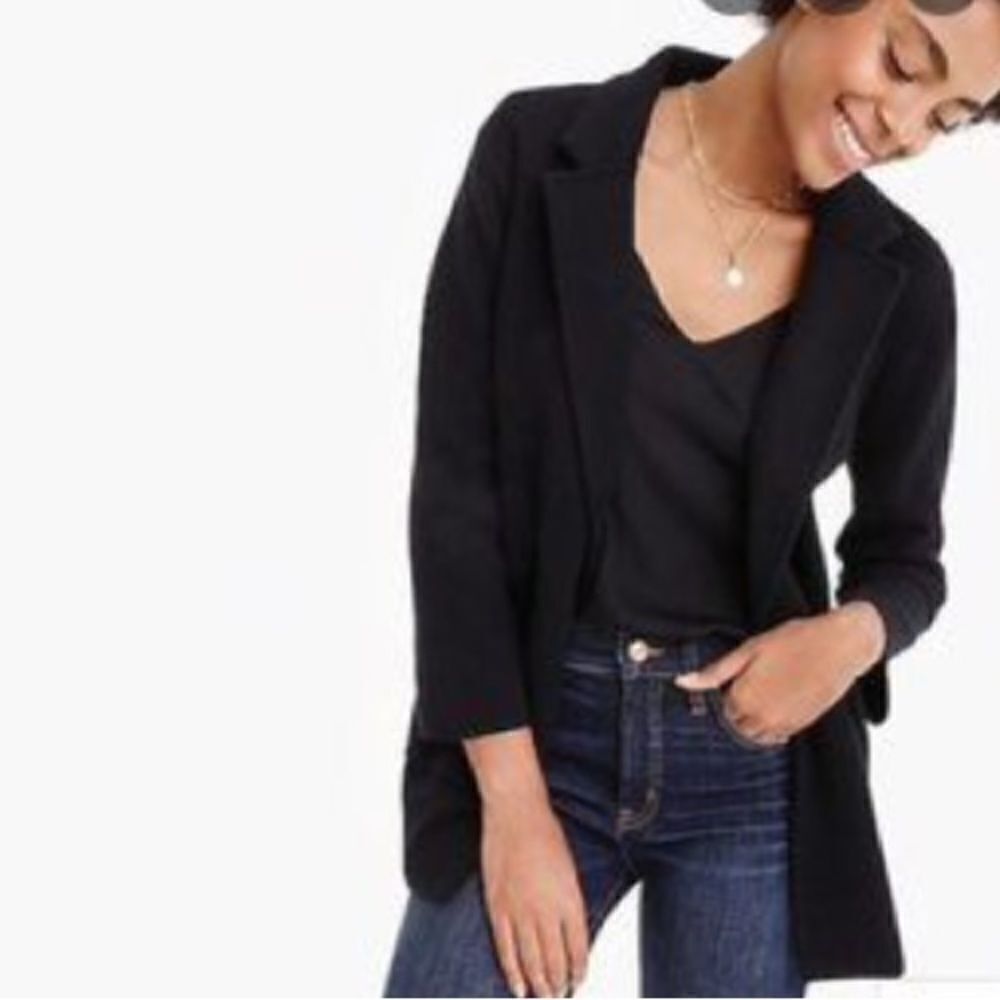 J. Crew Sophie open front sweater blazer black